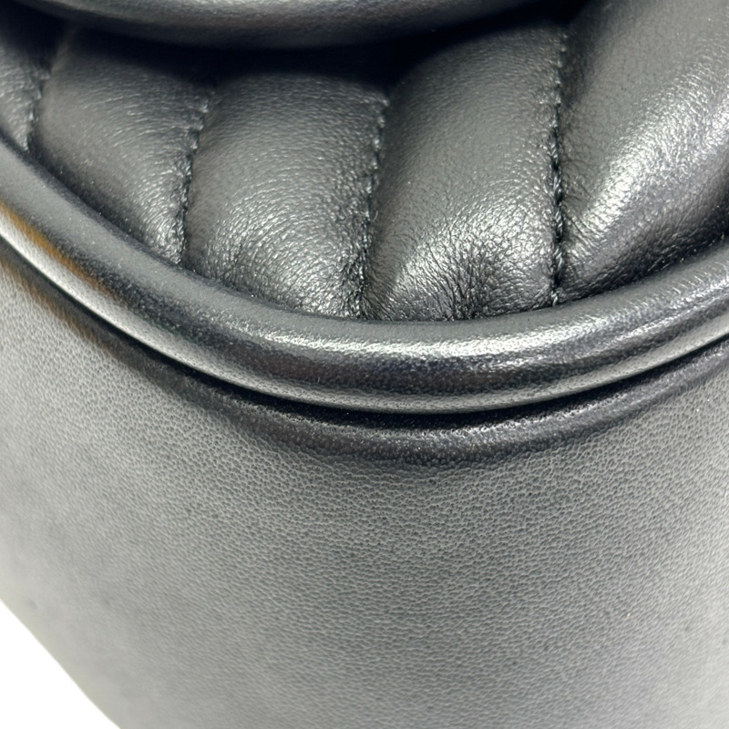 黑色 山形紋 羊皮 Top Handle 两用包【CHANEL 香奈兒】 A3159772-13