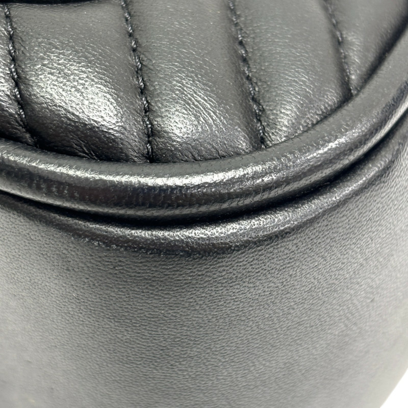 黑色 山形紋 羊皮 Top Handle 两用包【CHANEL 香奈兒】 A3159772-14