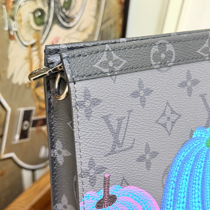 99新🎖️私物甜售🩶僅試揹LV草間彌生 南瓜系列 二合一 斜背包 黑色 灰色-3