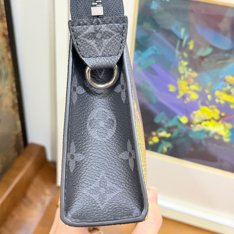 99新🎖️私物甜售🩶僅試揹LV草間彌生 南瓜系列 二合一 斜背包 黑色 灰色-6