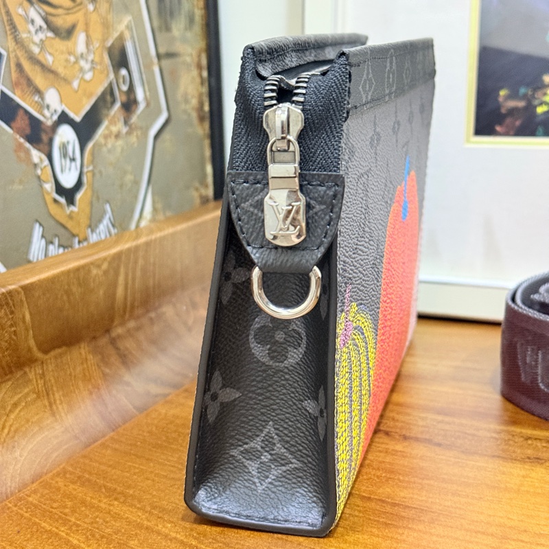 99新🎖️私物甜售🩶僅試揹LV草間彌生 南瓜系列 二合一 斜背包 黑色 灰色-27