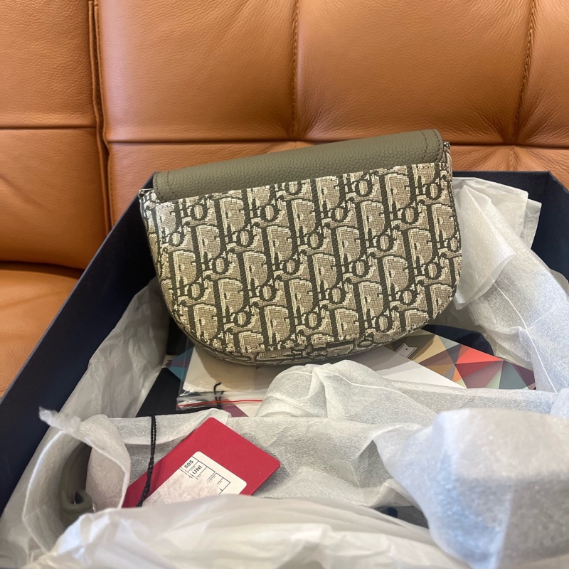 Dior 綠色馬鞍包 約長19.5cm 寬4.3cm 高13cm-2