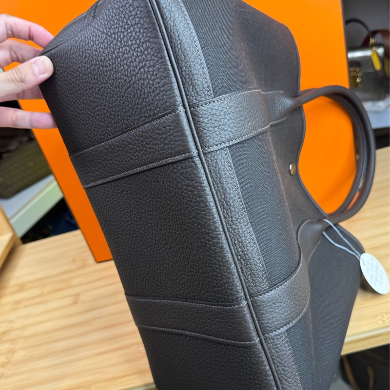上架中🔑Hermès Garden Party 36cm 咖啡帆布皮革托特包-15