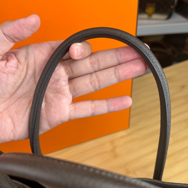 上架中🔑Hermès Garden Party 36cm 咖啡帆布皮革托特包-23