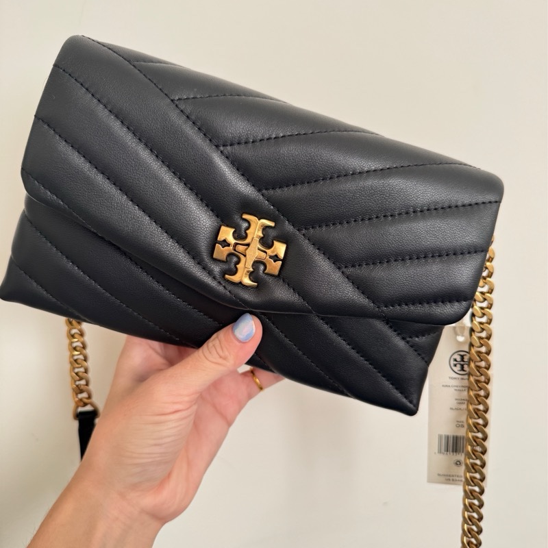 TORY BURCH 轉釦斜紋皮革斜背包-0
