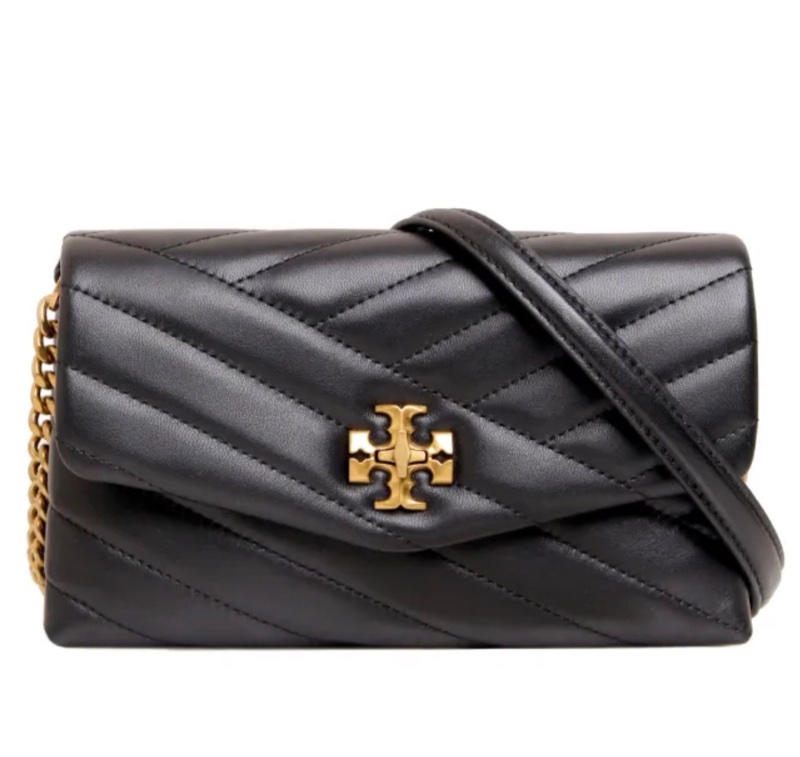 TORY BURCH 轉釦斜紋皮革斜背包-1