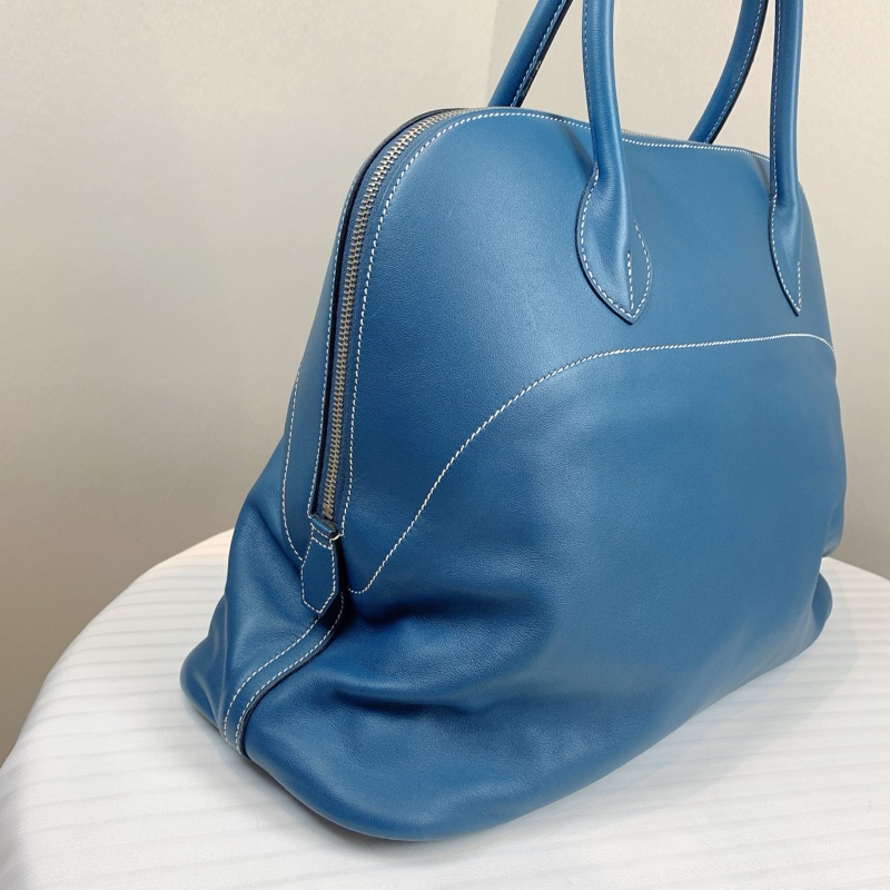 愛馬仕/Hermes Bolide Relax 40 藍色保齡球包 超大容量 配件：塵袋 尺寸：40*32*17cm-2