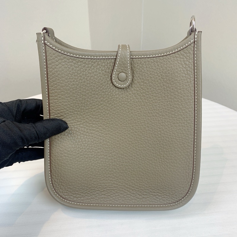 愛馬仕/Hermes Evelyne Mini 銀扣大象灰 W刻 配件：盒子，塵袋 尺寸：16*18*5cm-2