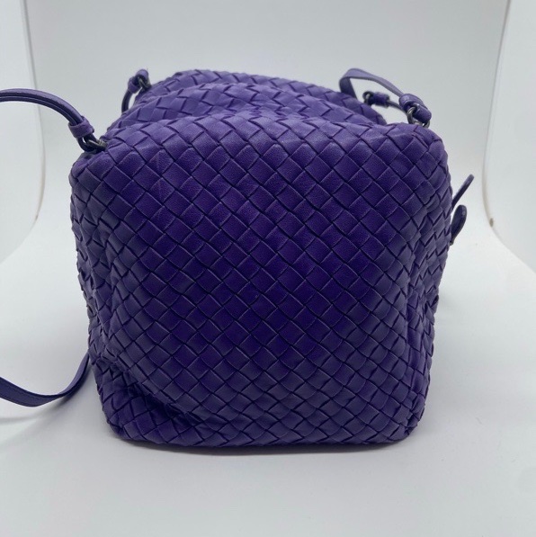 Bottega Veneta紫色骰子包飯盒包，邊角有磨損划痕發黑-2