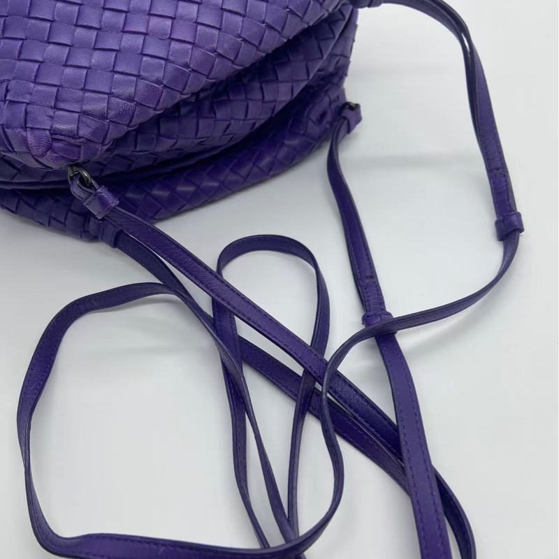 Bottega Veneta紫色骰子包飯盒包，邊角有磨損划痕發黑-13