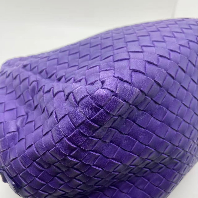 Bottega Veneta紫色骰子包飯盒包，邊角有磨損划痕發黑-16
