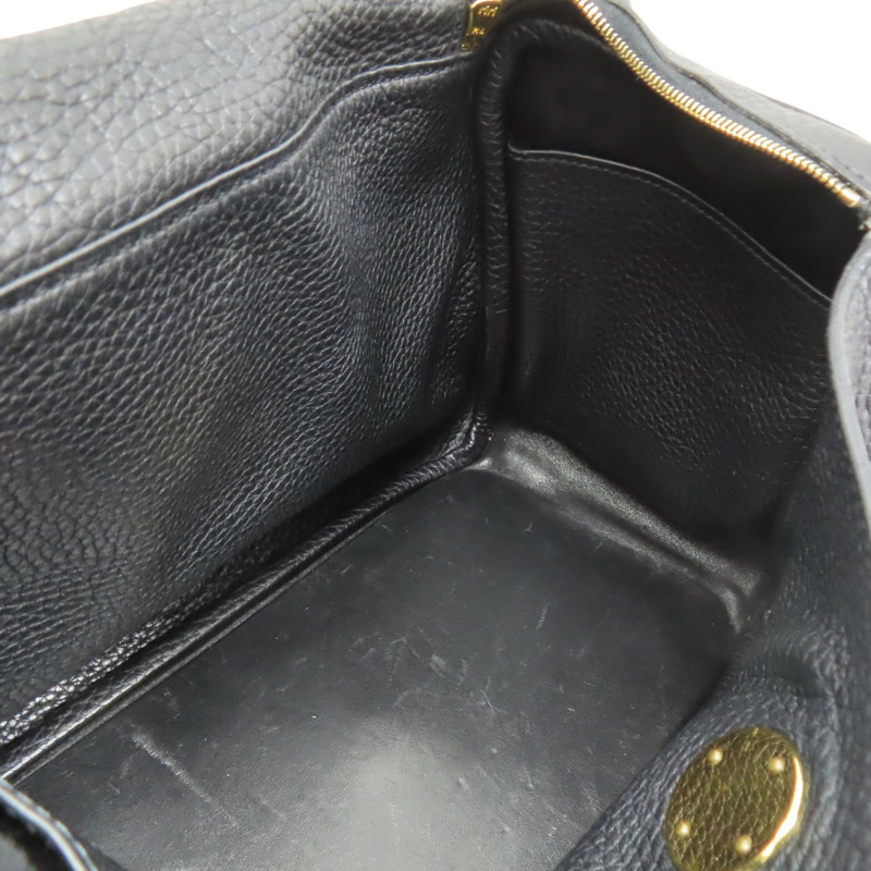黑色 Clemence 牛皮 Lindy 26 肩背包 T刻 金釦【HERMES 愛馬仕】 H073428CC-4