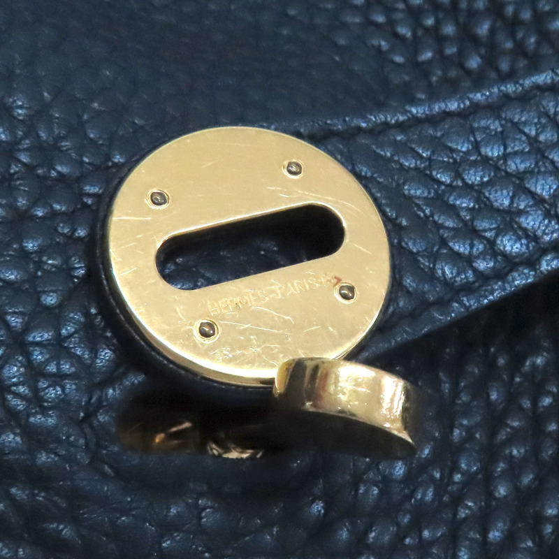 黑色 Clemence 牛皮 Lindy 26 肩背包 T刻 金釦【HERMES 愛馬仕】 H073428CC-15