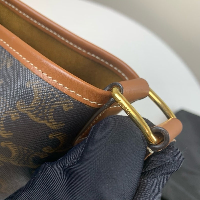 賽琳/Celine 中號標誌印花桶包 (18 x 13 x 22釐米)；61%塗層帆布，39%小牛皮；100%棉 配搭簡潔方便-6