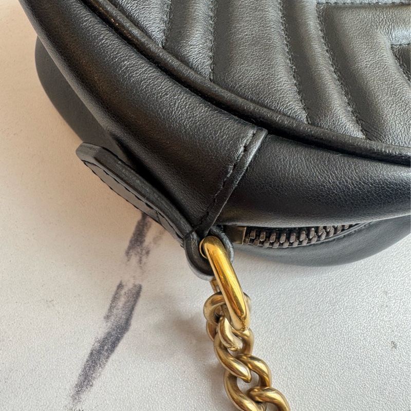 Gucci黑色金雙G marmont相機包 超經典-37