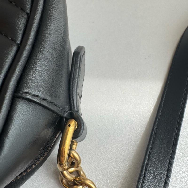 Gucci黑色金雙G marmont相機包 超經典-38