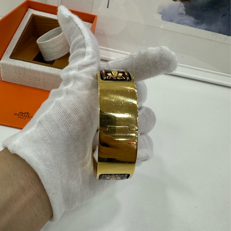 Hermes 愛馬仕 七寶燒琺瑯彩 手鐲手錶-3