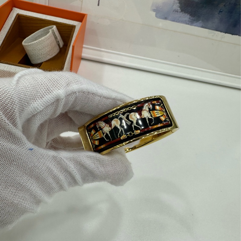 Hermes 愛馬仕 七寶燒琺瑯彩 手鐲手錶-4