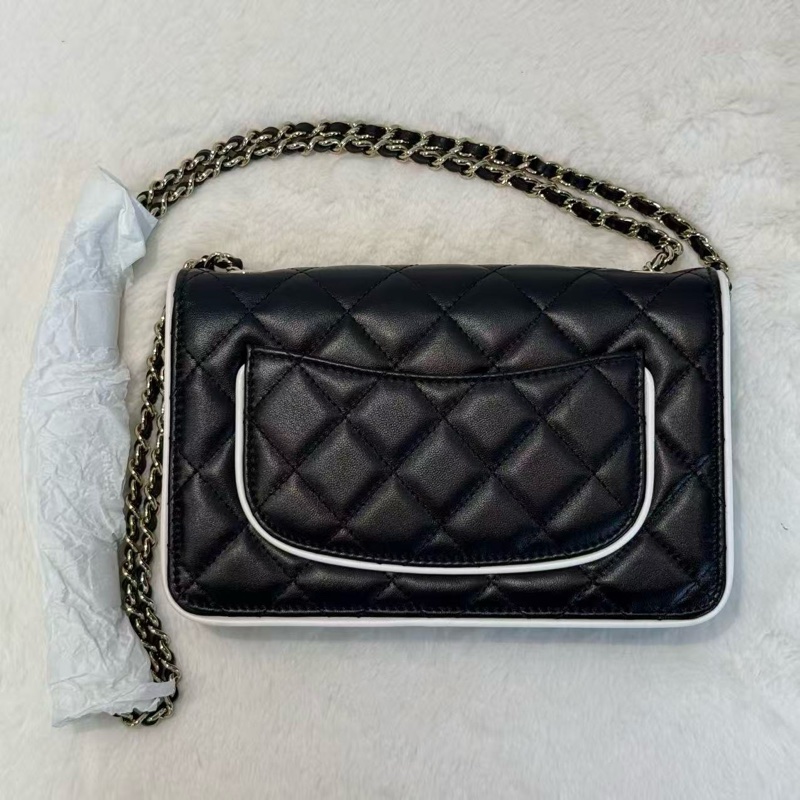 CHANEL/香奈兒 25p 漫畫系列黑白woc鏈條包-1