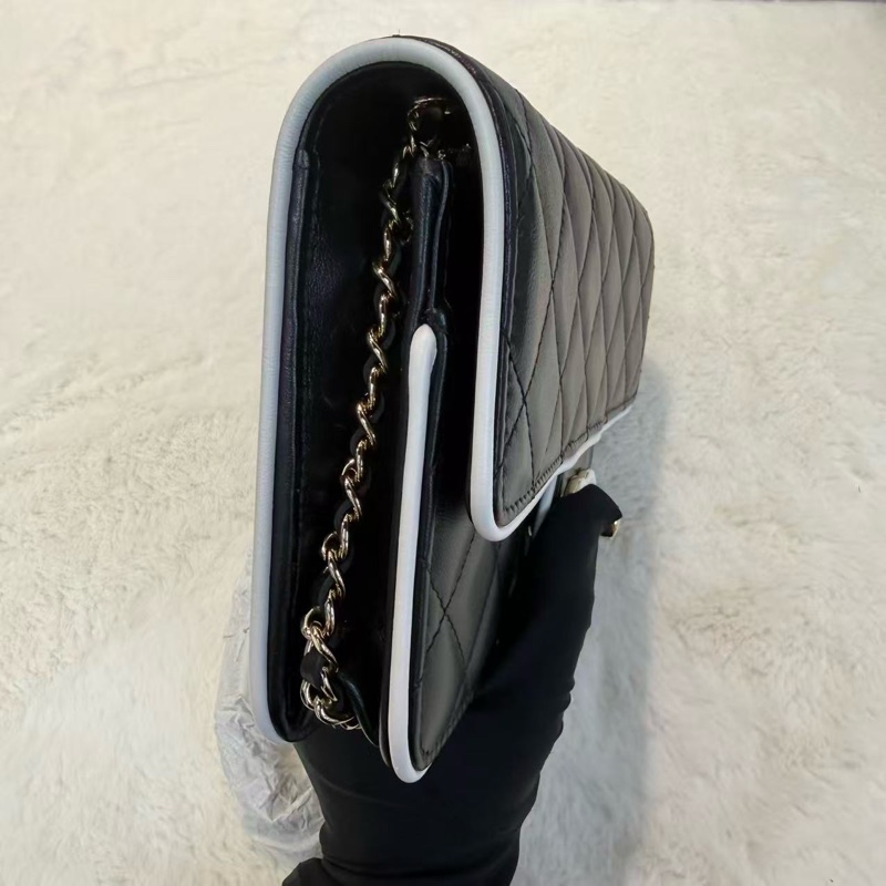 CHANEL/香奈兒 25p 漫畫系列黑白woc鏈條包-3