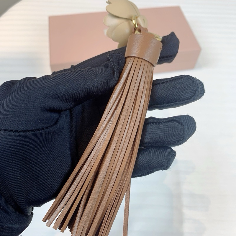 Mui Mui 拼皮花朵 袋上裝飾品 手機裝飾品-3