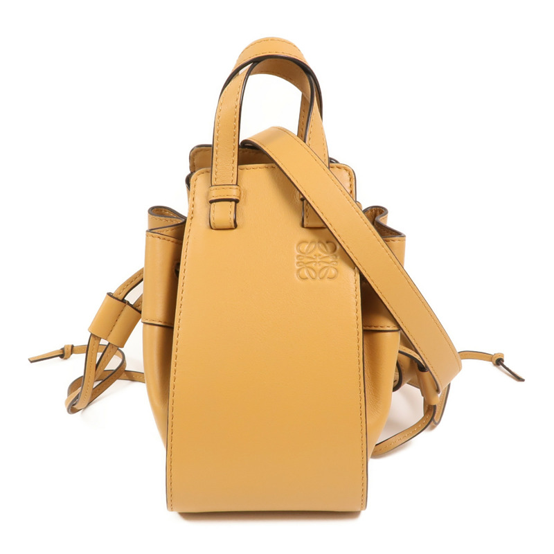 LOEWE 牛皮皮革Mini Hammock金扣手挽肩背兩用袋-0