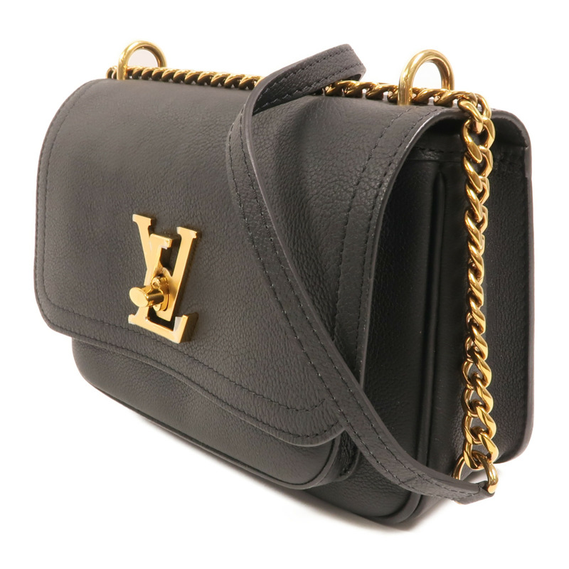 LOUIS VUITTON 牛皮皮革Lock Me金扣鏈帶肩背袋-2