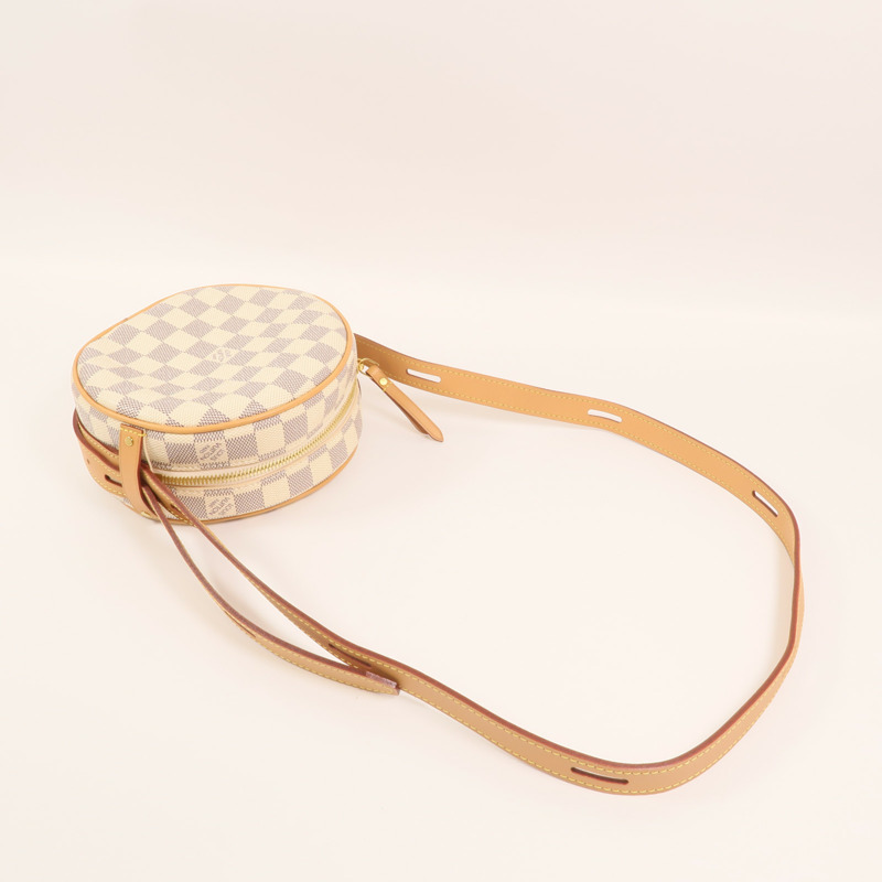 LOUIS VUITTON Damier Azur Boite Chapeau Souple PM金扣肩背袋-7