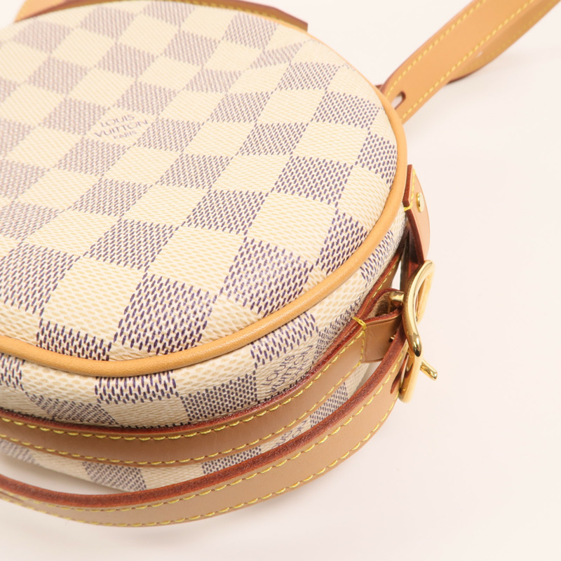 LOUIS VUITTON Damier Azur Boite Chapeau Souple PM金扣肩背袋-10