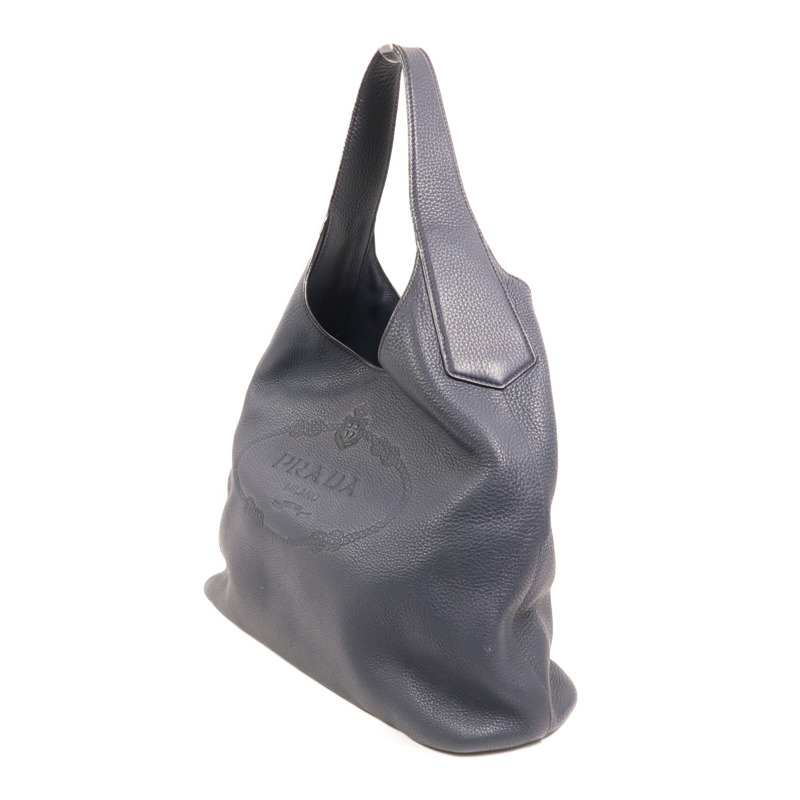 PRADA 牛皮皮革Vitello Daino Hobo Bag金扣肩背袋-2