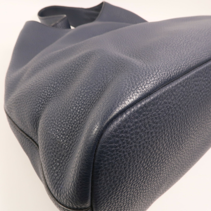 PRADA 牛皮皮革Vitello Daino Hobo Bag金扣肩背袋-10