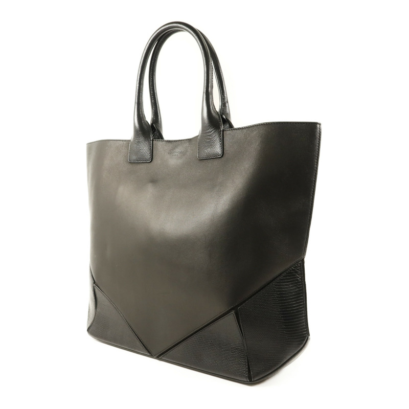 GIVENCHY 牛皮皮革Tote Bag銀扣手挽袋-2