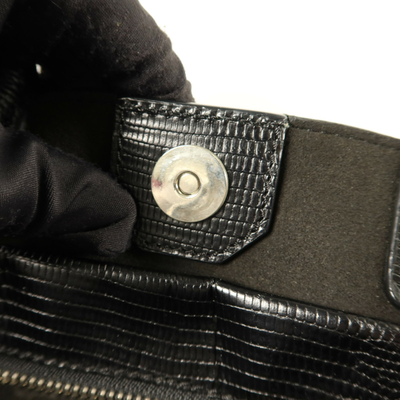 GIVENCHY 牛皮皮革Tote Bag銀扣手挽袋-9