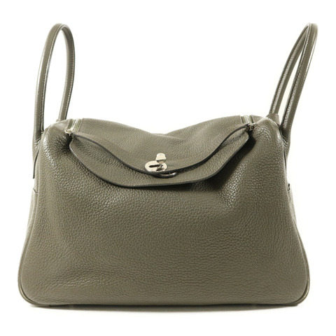 HERMES Clemence皮革Lindy 34銀扣手挽肩背兩用袋