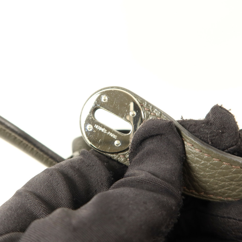 HERMES Clemence皮革Lindy 34銀扣手挽肩背兩用袋-8