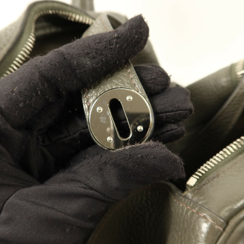 HERMES Clemence皮革Lindy 34銀扣手挽肩背兩用袋-10