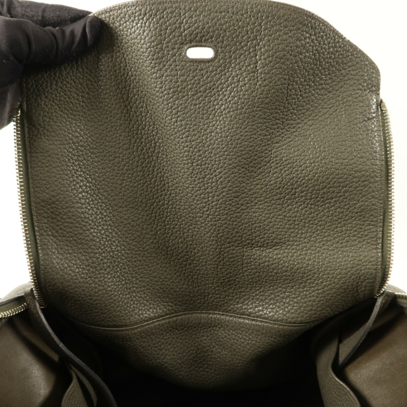 HERMES Clemence皮革Lindy 34銀扣手挽肩背兩用袋-19