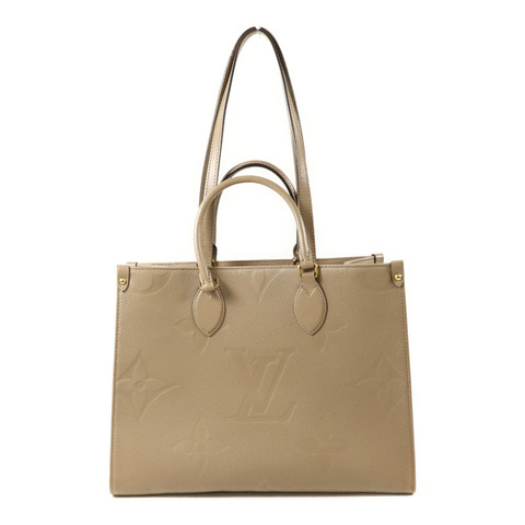 LOUIS VUITTON Monogram Empreinte On The Go MM金扣手挽肩背兩用袋