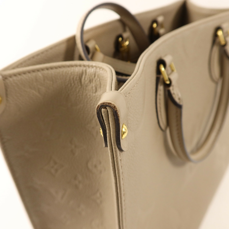 LOUIS VUITTON Monogram Empreinte On The Go MM金扣手挽肩背兩用袋-13