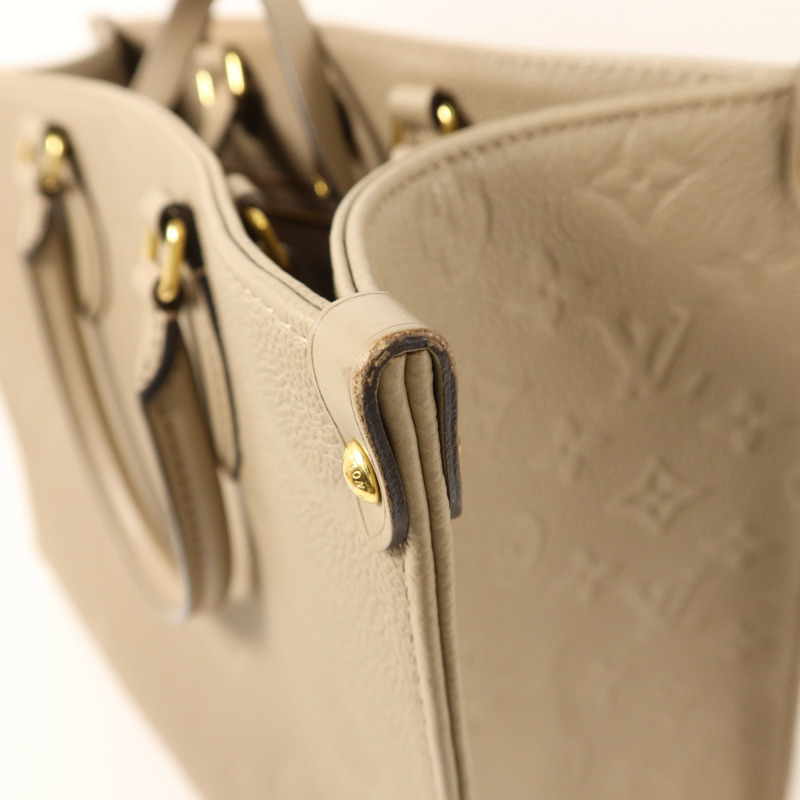 LOUIS VUITTON Monogram Empreinte On The Go MM金扣手挽肩背兩用袋-14