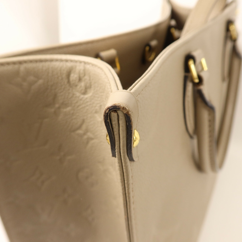 LOUIS VUITTON Monogram Empreinte On The Go MM金扣手挽肩背兩用袋-15