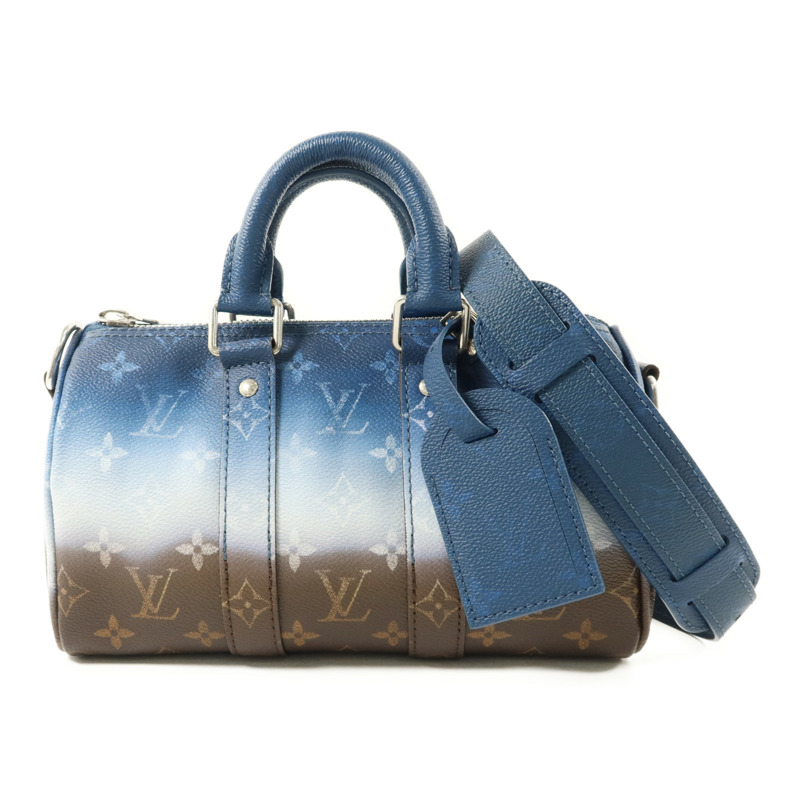 LOUIS VUITTON Monogram Keepall Bandouliere 25銀扣手挽肩背兩用袋-0