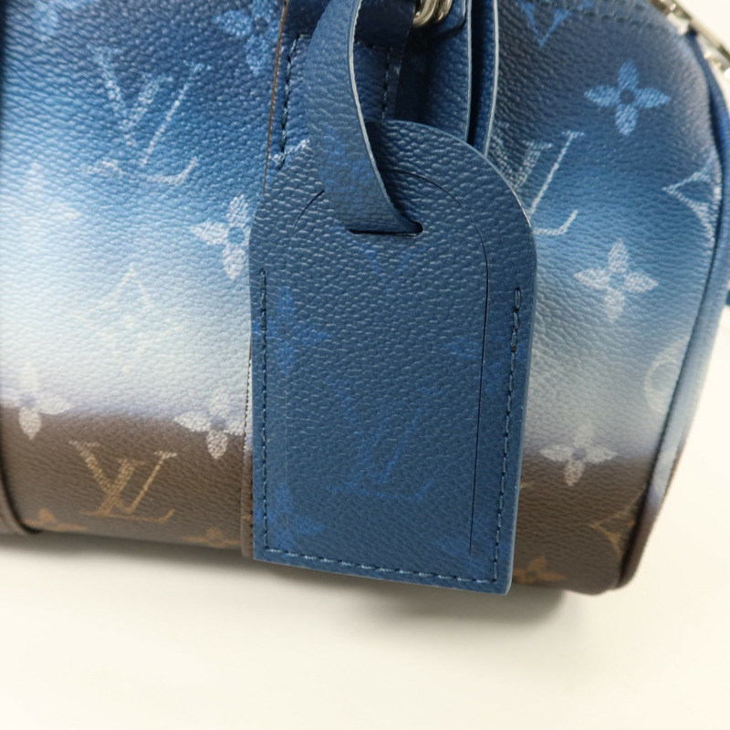 LOUIS VUITTON Monogram Keepall Bandouliere 25銀扣手挽肩背兩用袋-9