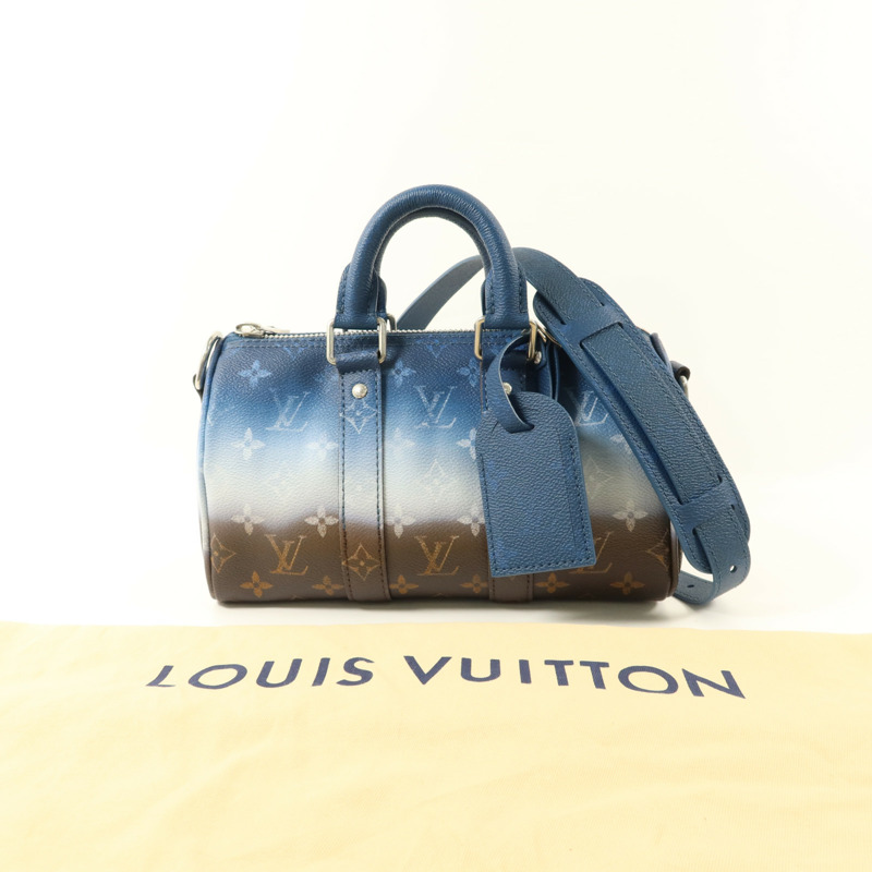 LOUIS VUITTON Monogram Keepall Bandouliere 25銀扣手挽肩背兩用袋-15