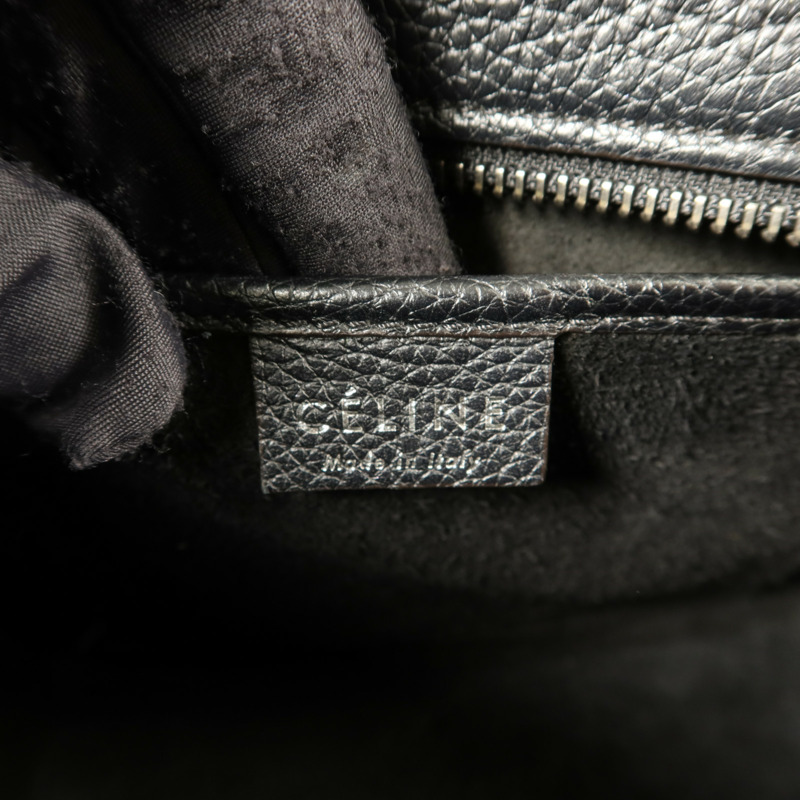 CELINE 牛皮皮革Nano Luggage銀扣手挽肩背兩用袋-6