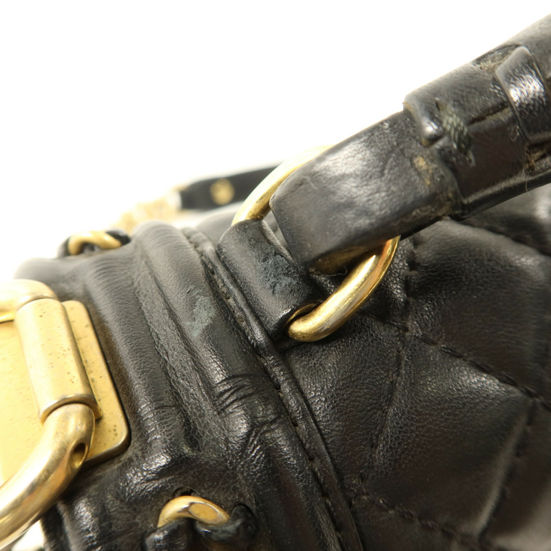 CHANEL 牛皮皮革Boy 25金扣鏈帶手挽肩背兩用袋-19