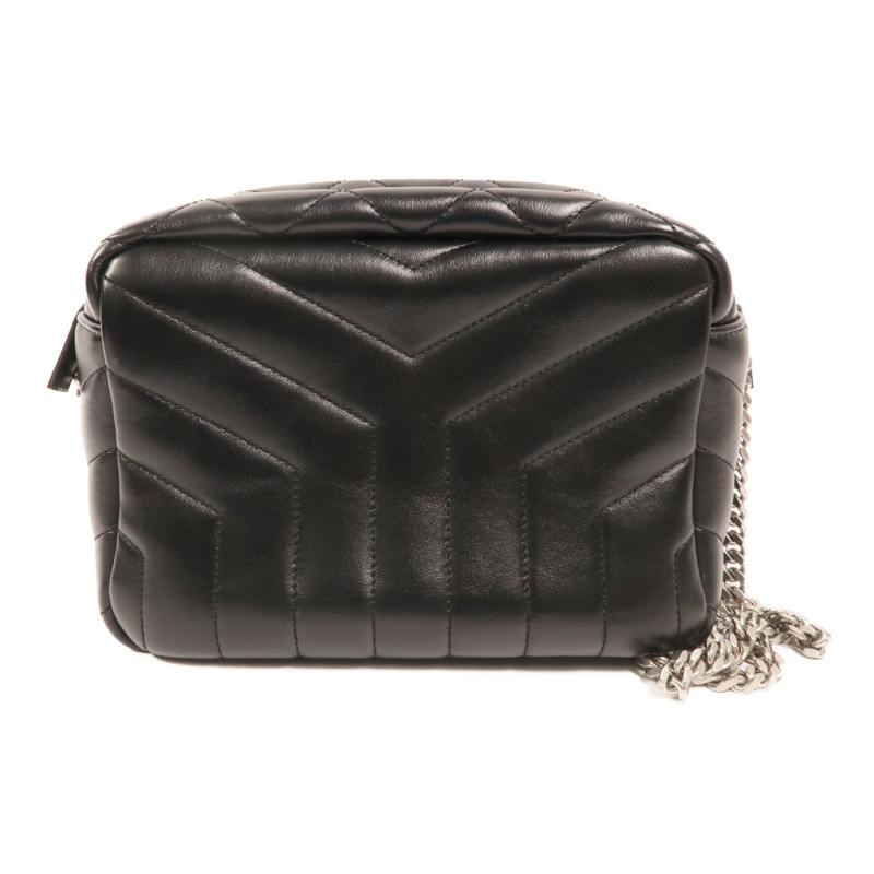 SAINT LAURENT 牛皮皮革Loulou Bag銀扣鏈帶肩背袋-1