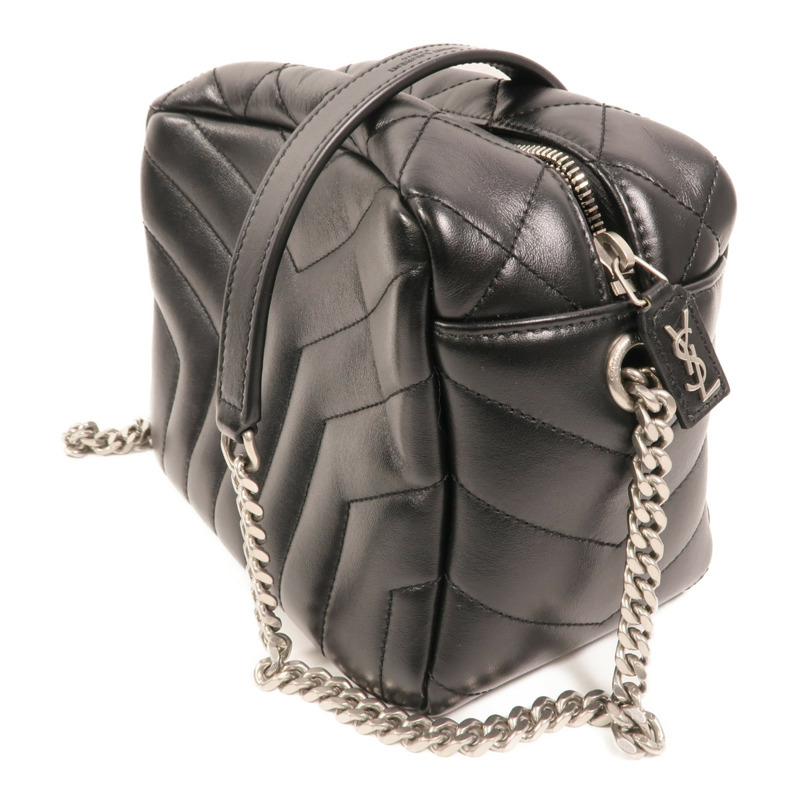 SAINT LAURENT 牛皮皮革Loulou Bag銀扣鏈帶肩背袋-2