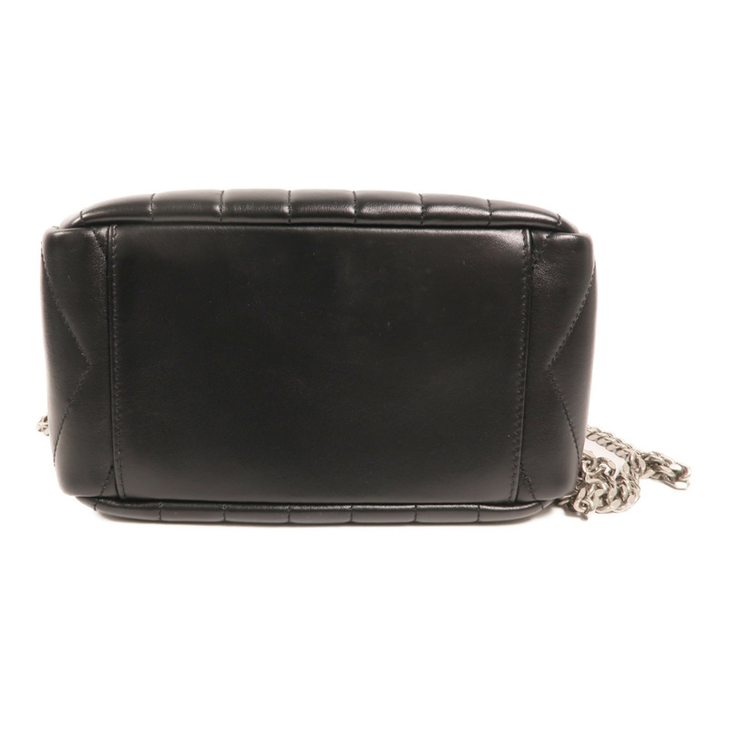 SAINT LAURENT 牛皮皮革Loulou Bag銀扣鏈帶肩背袋-3