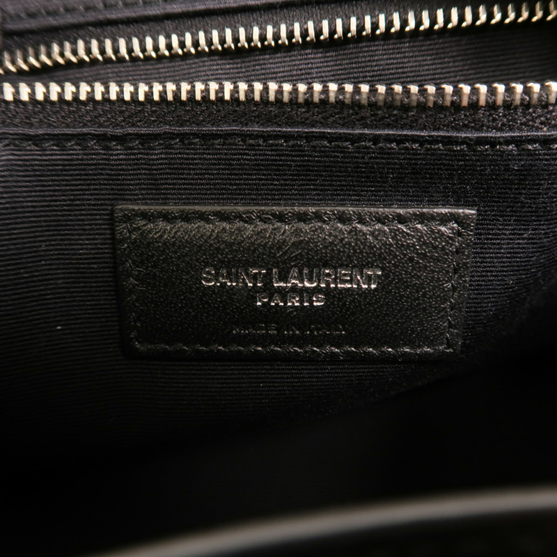 SAINT LAURENT 牛皮皮革Loulou Bag銀扣鏈帶肩背袋-5